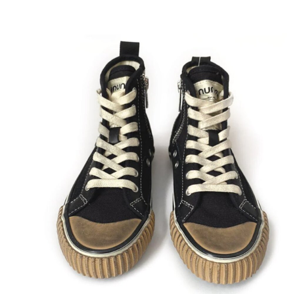 Nununu mix leather high tops size 33-34